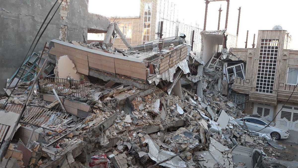 The death toll and injuries increased due to strong earthquakes in Iran